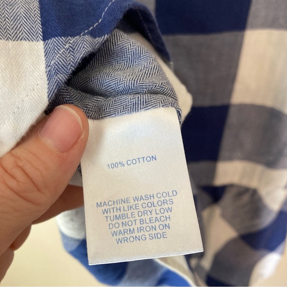 Southern Tide Women’s Jillian Navy Check Peplum Top - Picture 6 of 6